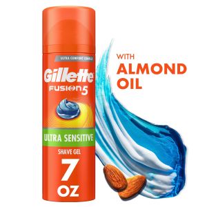 Gillette Fusion Ultra Sensitive Shave Gel for Men, Fragrance Free, 7 oz"