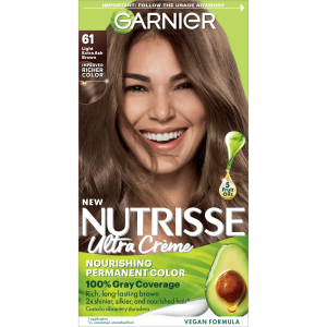 Garnier Nutrisse Nourishing Hair Color Creme, 061 Light Ash Brown Mochaccino"