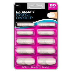 LA Colors Nail Tips, French Overlap, 80 Ct"