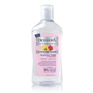 Dickinson's Enhanced Witch Hazel Hydrating Toner with Rosewater, Alcohol Free, 98% Natural Formula, 16 Fl. Oz."