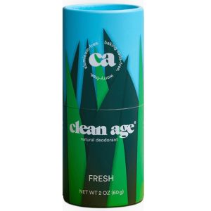 Clean Age Natural Deodorant for Teens, Women, Men | Aluminum Free, Baking Soda Free, Fresh 2 oz."