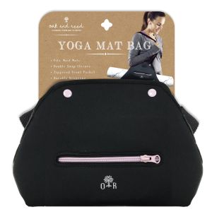 Oak and Reed Yoga Mat Bag, Black/ Lavender"