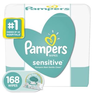 Pampers Sensitive Baby Wipes, 3X Pop-Top Packs, 168 ct"