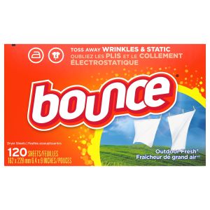 Bounce Outdoor Fresh Scented Fabric Softener Dryer Sheets, 120 Count"