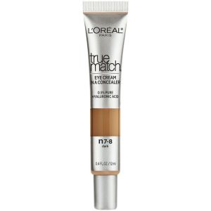 L'Oreal Paris True Match Eye Cream in a Concealer, Hyaluronic Acid, Dark, 0.4 fl oz"