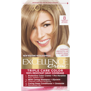 L'Oreal Paris Excellence Creme Permanent Hair Color, 8 Medium Blonde"