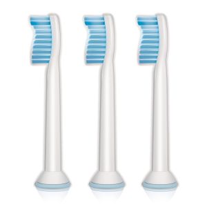 Philips Sonicare Sensitive Replacement Toothbrush Heads For Sensitive Teeth, HX6053/64, 3-pk"