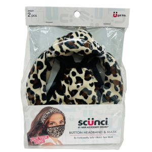 Scunci - Button Headband & Mask Set