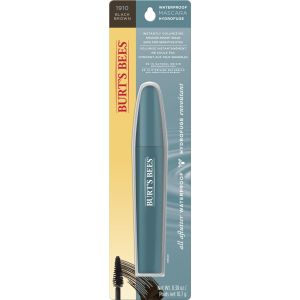 Burts Bees All Aflutter Waterproof Mascara, 99.1% Natural Origin, Black Brown, 0.38 Ounce"