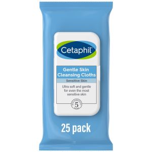 Cetaphil Gentle Skin Cleansing Cloths, 25 ct, Fragrance Free Face and Body Wipes"