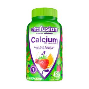 vitafusion Chewable Calcium Gummy Vitamins, Fruit and Cream Flavored, 100 Count"