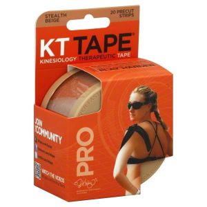 KT Tape Elastic Pro Sports Tape, Precut Strips, Stealth Beige 20 Ct."