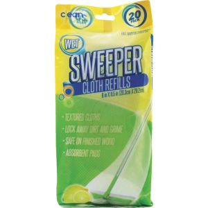 Clean Home Wet Cloth Mop Refill (20-Count) HS-01871 Pack of 24