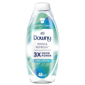 Downy Rinse & Refresh Laundry Odor Remover & Fabric Softener, Cool Cotton Scent, 48 fl oz"