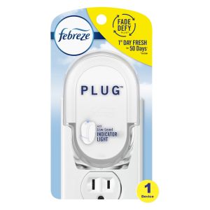 Febreze Odor-Fighting Fade Defy Plug Air Freshener Warmer Device, 1 Count, Fresh"