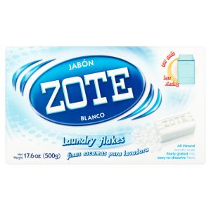 Jabon Zote Blanco, Finas Escamas Para Lavadora, Laundry Flakes for Washiing Machines, 17.6 Oz"