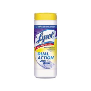 Lysol Dual Action White & Purple Disinfecting Wipes Citrus Scent, 9.8oz, 35 Count, Cloth"