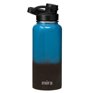 MIRA Stainless Steel Insulated Sports Water Bottle - Hydro Metal Thermos Flask Keeps Cold for 24 Hours, Hot for 12 Hours - BPA-Free Spout Lid Cap (32 oz (960 ml, 1 qt), Blue Lava"