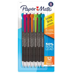 Paper Mate Mechanical Pencils, Write Bros. Classic #2 Pencil, 0.7mm, 12 Count"