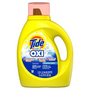 Tide Simply Plus Oxi, 48 Loads Liquid Laundry Detergent, 75 fl oz"