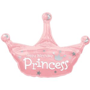 V.I.P. Princess Jumbo Foil Pink Latex Balloon