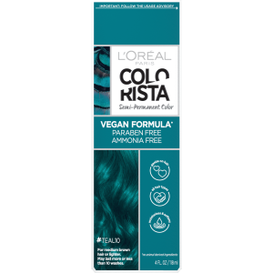 L'Oreal Paris Colorista Semi-Permanent Hair Color for Brunettes, Teal, 1 Kit"