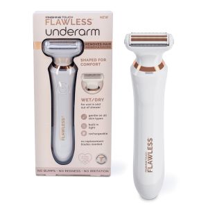 Finishing Touch Flawless Underarm Hair Removal Electric Razor Device, Designed to Shave and Contour Womens Sensitive Underarm Area, Cordless Groomer, Painless for All Skin Types"