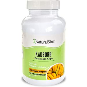 NaturalSlim KADSORB Natural Potassium Citrate Capsules - 99 mg, 400 Capsules (1 Pack)"