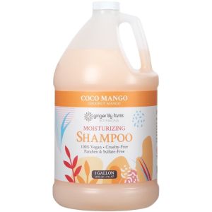 Ginger Lily Farms Botanicals Moisturizing Shampoo for All Hair Types, Coco Mango, 100% Vegan & Cruelty-Free, Coconut Mango Scent, 1 Gallon (128 fl oz) Refill"