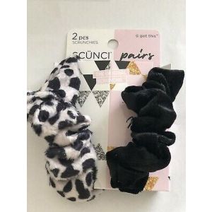 Scunci Scrunchie - Black & Animal Print