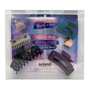 Scunci #1 Hair Accessory Brand- Claw Hair Clip Gift Set 6 pcs