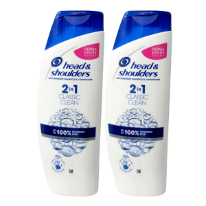 HEAD & SHOULDERS 2in1 Classic Clean 400ml.Anti-Dandruff Shampoo-Conditioner (pack 2)