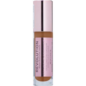 Makeup Revolution Conceal & Define Concealer, Full Coverage Makeup Concealer, Matte Finish & Long Wear, For Dark or Deep Skin Tones, Vegan, C16, 4ml"