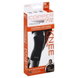 Copper Fit  Black  Compression Knee Sleeve  1 pk