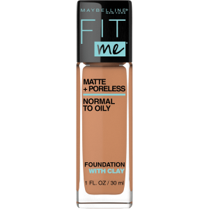 Maybelline Fit Me Matte + Poreless Liquid Foundation Makeup, 330 Toffee, 1 fl oz"