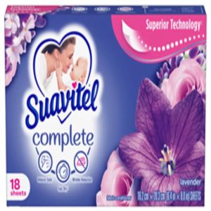 Suavitel Softerner Sheets Lavender - Case - 15 Units