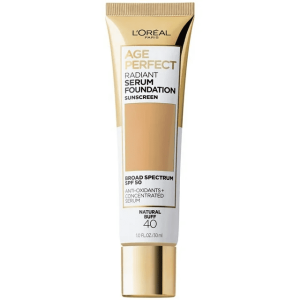 L'Oreal Paris Age Perfect Radiant Serum Foundation Makeup, 40 Natural Buff, 1 fl oz"