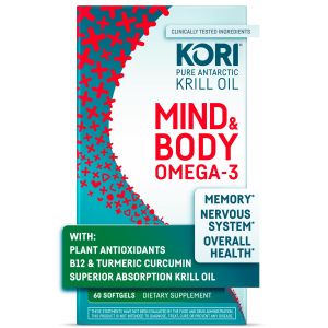 Kori Krill Mind & Body Supplement for Memory, Attention & Overall Health with Omega-3, 60 Count"