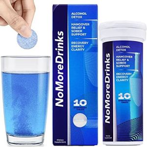 NoMoreDrinks Alcohol Cravings Reducer - Stop Drinking Alcohol Supplements & Liver Detox with Milk Thistle, Dandelion Root & Kudzu Root for Liver Support - 1 Pack"