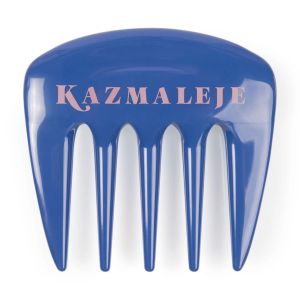 KAZMALEJE Kurls Plus Wide Tooth Pick Hair Comb, Cobalt"