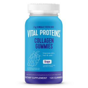 Vital Proteins Collagen Supplement Gummies, Grape Flavor, 120 Count"