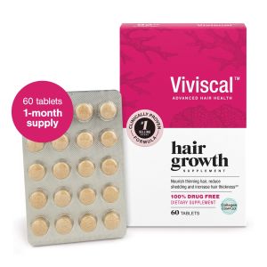 Viviscal Hair Growth Supplements for Women, Dietary Hair Supplement Tablets With AminoMar Collagen Complex, Biotin, Zinc, Vitamin C, and Iron, Nourish Thinning Hair, 30 Day Supply, 60 Count"