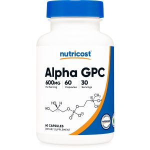 Nutricost Alpha GPC 600mg, 60 Vegetarian Capsules - Non-GMO Supplement, 300mg Per Capsule"