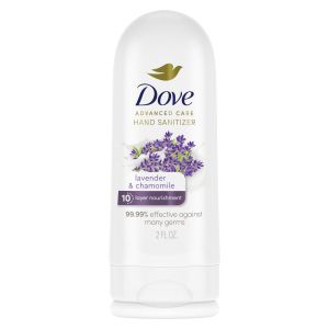 Dove Nourishing Hand Sanitizer Gel All Skin Lavender & Chamomile, 2 oz"