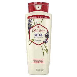 Old Spice Men's Body Wash Relax with Lavender, All Skin Types, 18 fl oz"