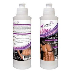 Absonic - Conductive Gel for Electrodes, Abs Stimulators, TENS, EMS, NuFace & Cavitation Devices - 2 x 250 ml (2 x 8.5 oz) - Paraben-Free"