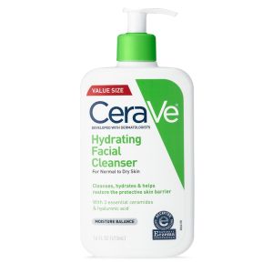 CeraVe Hydrating Facial Cleanser for Normal to Dry Skin, Daily Face Wash for Dryness, 16 fl oz."