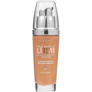 L'Oreal Paris True Match Lumi Liquid Foundation Makeup, C6 Soft Sable, 1 fl oz"