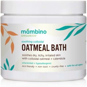 Organic Colloidal Oatmeal Bath Soak, 6 Oz Oatmeal Powder for Dry, Anti-Itch, Bath Products for Adults Bath, Kids-Bath, or Baby-Bath by Mambino Organics"