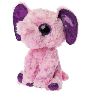 TY EVA - Pink and Purple Elephant - 6""